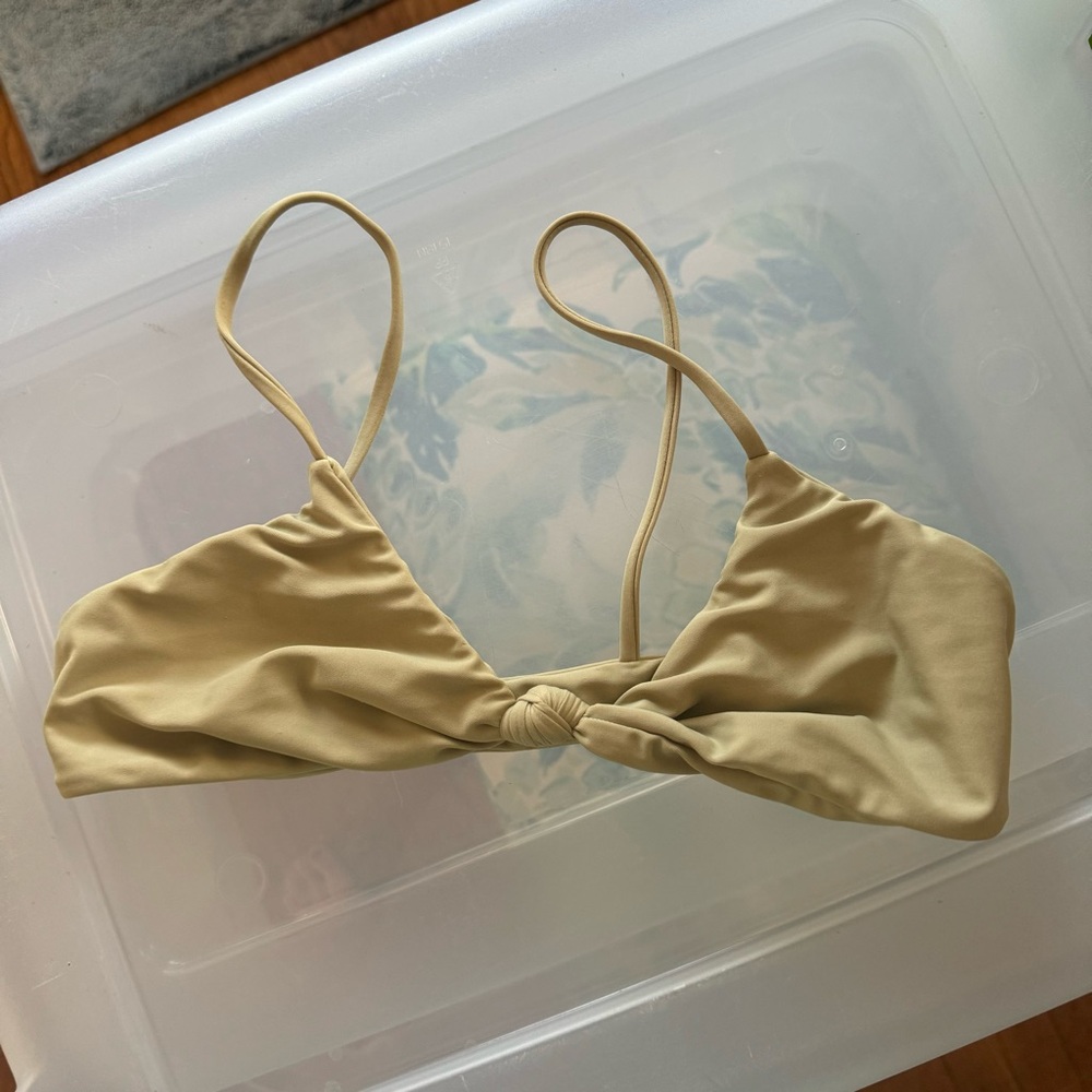 Benoa Tan Knot Front Bikini Top Medium